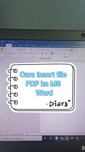 Cara insert file PDF ke MS Word