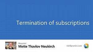 Termination of subscriptions