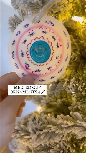 DIY Melted Cup Ornaments | Fun Christmas Craft
