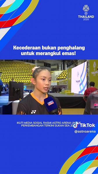 Rachel Yoeh hadiahkan pingat emas ini untuk semua yang menyokong di tanah air! 🇲🇾 Saksikan siaran langsung di Astro Arena, saluran 801 & 802! #KitasemuaTeamMAS • #ChampionsRising • #SEAGamesThailand2025 • #33rdSEAGames