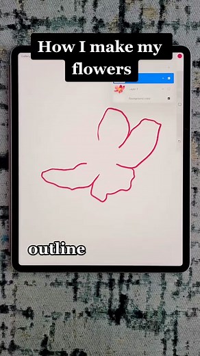 How to Draw Painted Flowers in Procreate