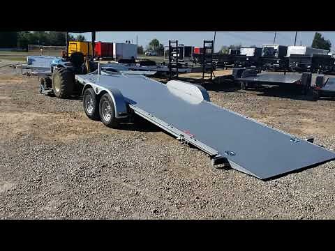 kwik load roll back carhauler trailer 7 x 20 roll back tilting trailer great for low cars