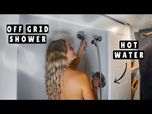 OFF- GRID SHOWER | Full- Tour | DIY Female Van Life Build