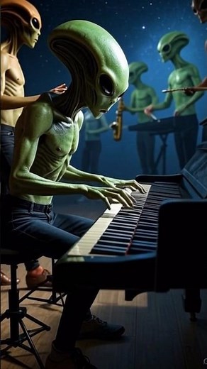 Alien Playing 🎹