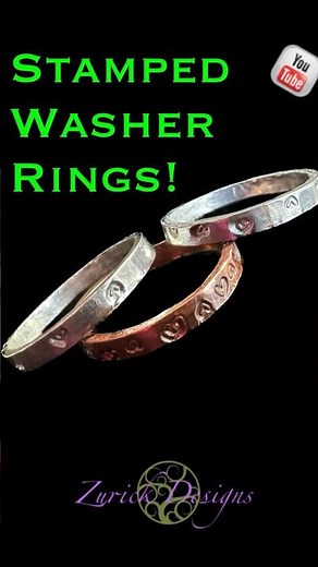 Fun Stamped Rings made with Washers!