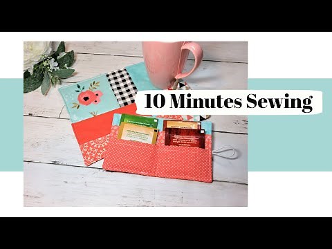 MUST Watch before throwing away your fabric scraps || DIY Quilt As You Go Mug Rug & Tea Wallet!