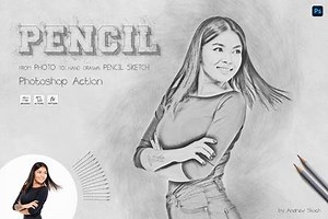 Pencil Sketch - Photoshop Action 28585827 - FreePSDvn