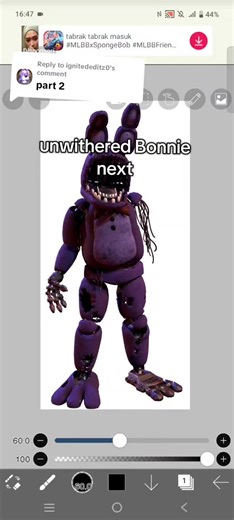 Replying to @ignitededitz0 unwithered Bonnie now #trending #tiktok #fyp #fnaf #fivenightsatfreddys