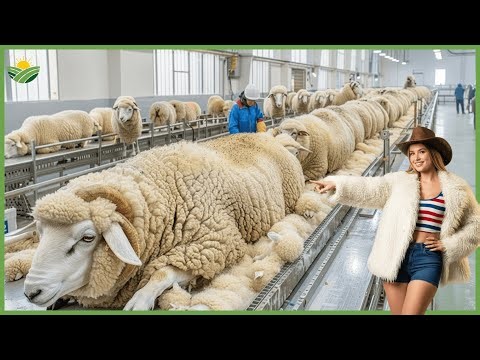 How Farmers Process and Transport Billions of Sheep This Way for Wool & Meat – Farming Documentary