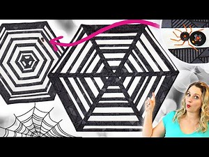 Hexagon Spiderweb Table Topper // Beginner Sewing Project // Halloween