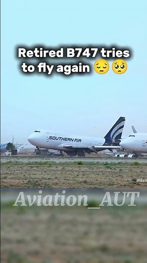 Retired B747 tries to fly again 🥺 #aviation #aviationlovers #airplane #viral #short #boeing747