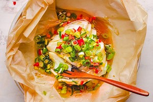 Chinese Steamed Cod Fillets Ginger Scallion Sauce (air fryer, oven)