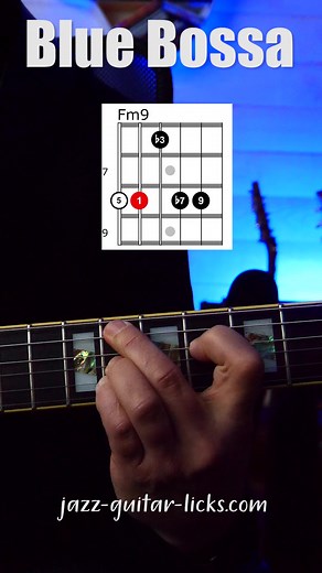 Blue Bossa Guitar Chord Study