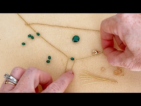 Jewelry Tutorial: How to Make a Chain and Crystal Bead Necklace