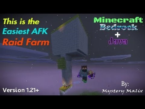 Minecraft's Most Easiest AFK Raid Farm Tutorial | Minecraft | Tutorial | Mystery Malix