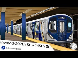 OpenBVE - INWOOD-207TH ST. to 145TH ST. (New York City Subway (A) Line)
