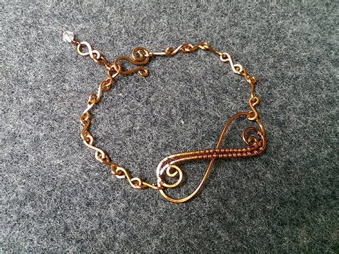 infinity bracelet - How to make wire jewelry 152