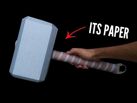 How to Make a Thor Hammer with Paper - Origami Thor Hammer