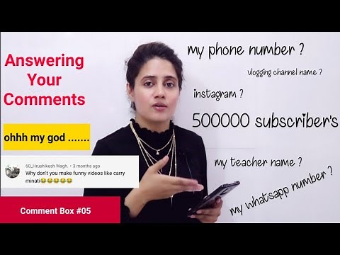 Comment Box #05 || Jenny's Lectures