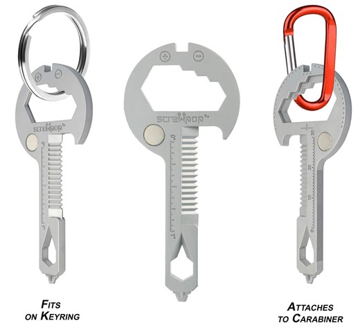 Screwpop Toolkey Multitool Packs 15 Tools on Your Keychain
