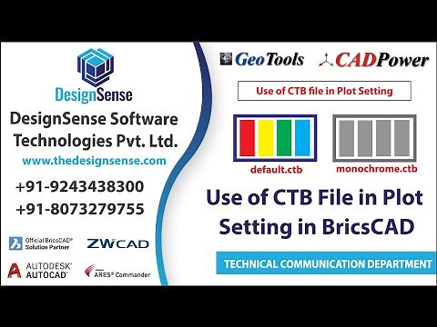 BricsCAD Tutorials: Using Color Table (CTB) Files in BricsCAD & How does it affect your output?