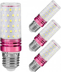 E26 LED Corn Light Bulbs,12W Natural Light 4000K, Equivalent to 100W E26 Halogen Bulbs,AC 110-220V, 360° Beam Angle,Edison Screw SES LED Corn Lamp, Not Dimmable, Pack of 4