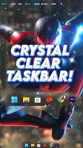 How I Made My Taskbar Transparent 💻🔥 #shorts #viral