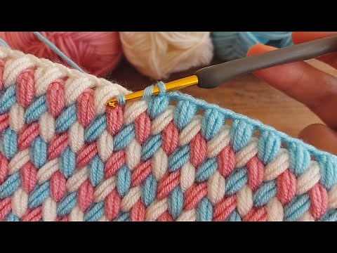 Easy Crochet Baby Blanket Zigzag Spike Pattern For Beginners - Harika tığ işi bebek battaniye örgü..