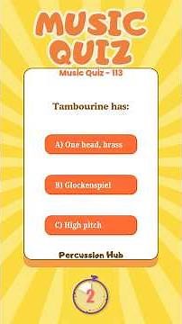 Music Quiz - 113 - Test Your Percussion & Instrument Skills 🎵 60-Second Challenge