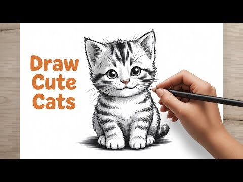 How To Draw A Cute Cat Step By Step!