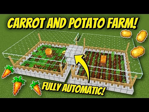 Fully AUTOMATIC Carrot & Potato Farm - Minecraft 1.21+ Tutorial