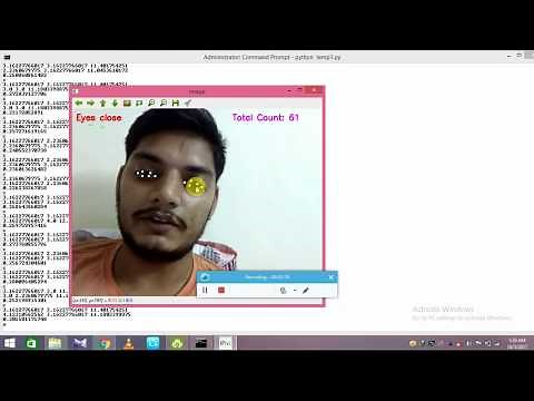 blink detection using opencv dlib windows python
