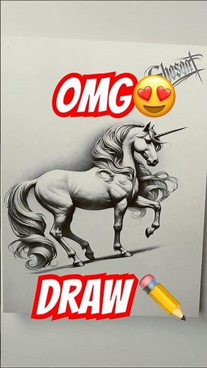 7 Levels of Unicorn Drawing: How to Draw a Unicorn #shorts