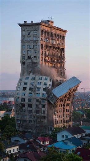 Blasting demolition of old buildings 🇺🇸