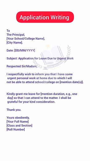 Application Writing in English ♥️ #trend #reels #application #trending #motivation #writing @topfans | Learn with Ishani