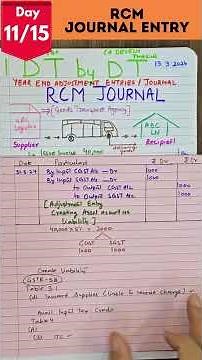 unlock The Secrets Of Rcm Journal Entries With Reverse Charge Mechanism