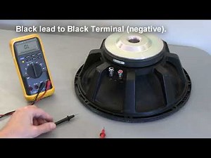 Testing a Woofer Speaker with a Multimeter.