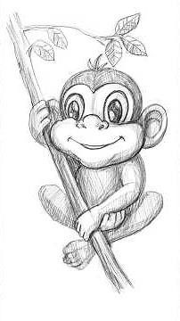 How to Draw a Cute Monkey Step by Step 🐵 | Easy Drawing Tutorial for Beginners