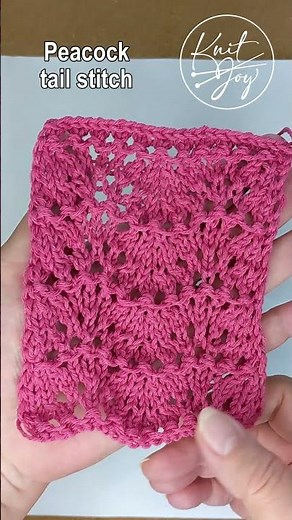 Peacock Tale stitch - Elegant Lace Texture #knittingpattern #245