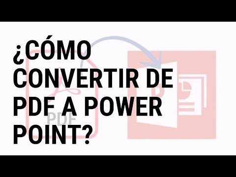 ¿Cómo convertir de PDF a Power Point?
