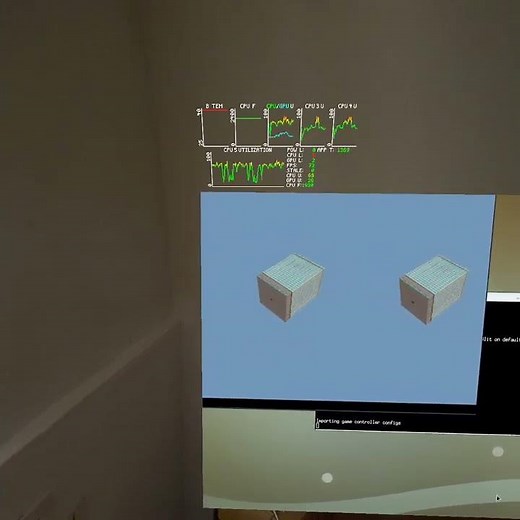 The very first virtual computer running a VR Unity game inside a Quest 3 Headset