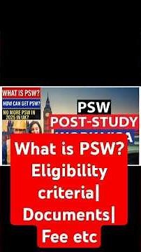 What is PSW? how can get PSW | eligibility criteria| Documents etc for UK study Visa 2025