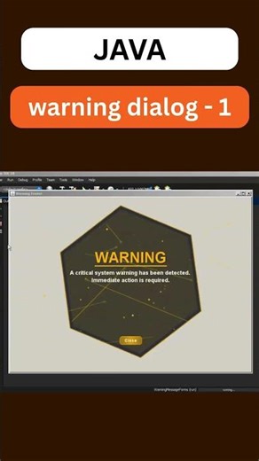 Custom Warning Dialog in Java - V1