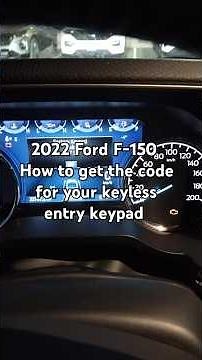 2022 Ford F-150 keyless entry keypad code retrieval #shorts