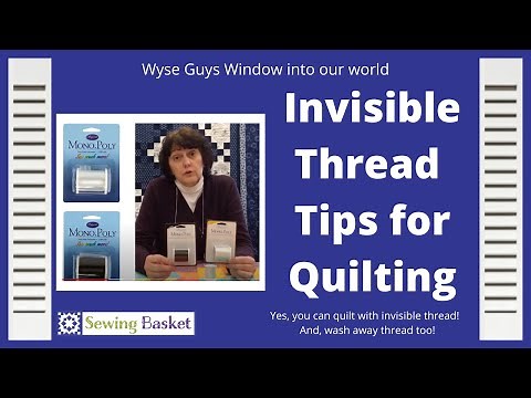 How to sew with Invisible Thread. Preview your quilting with wash away thread