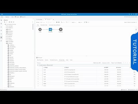 SAS Tutorial | Calculating Columns Using the Query Step in a Flow