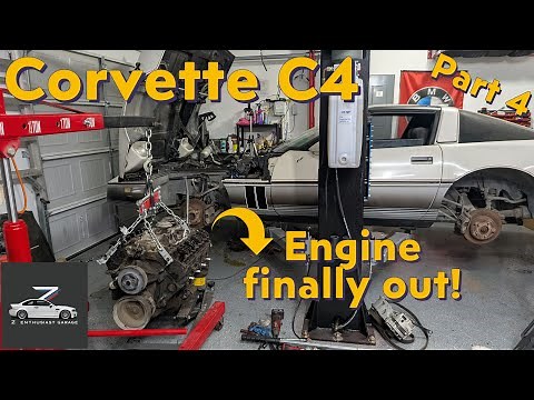 1986 Corvette C4 Part 4 - (how to pull the Engine with Doug Nash 4+3 and take it apart!)