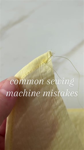 Sewing machine mistakes, and why they happen. 1. The needle is too fine, when the needle tries to penetrate through multiple layers of fabric, the change in fabric thickness causes the needle to bend under pressure, and therefore break. A thicker needle would’ve been more effective. 2. The thread is snapping and getting caught in the fabric because it isn’t threaded correctly. This can also happen if the tension is too high or the thread is low quality. 3. The bobbin tail is too short, therefore
