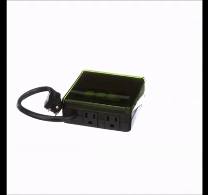 Woods 50015WD Outdoor Heavy Duty Digital Plug-in Timer, 2 Grounded Outlets, Perfect for Automating Holiday/Christmas Lights, Multicolor, 7 Day with 3/4 Horse Power