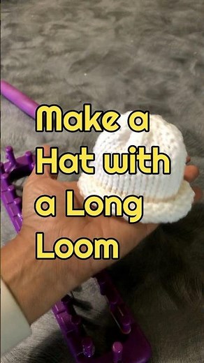 #loomknit a hat with a long loom for beginners. Step by step on full video.
